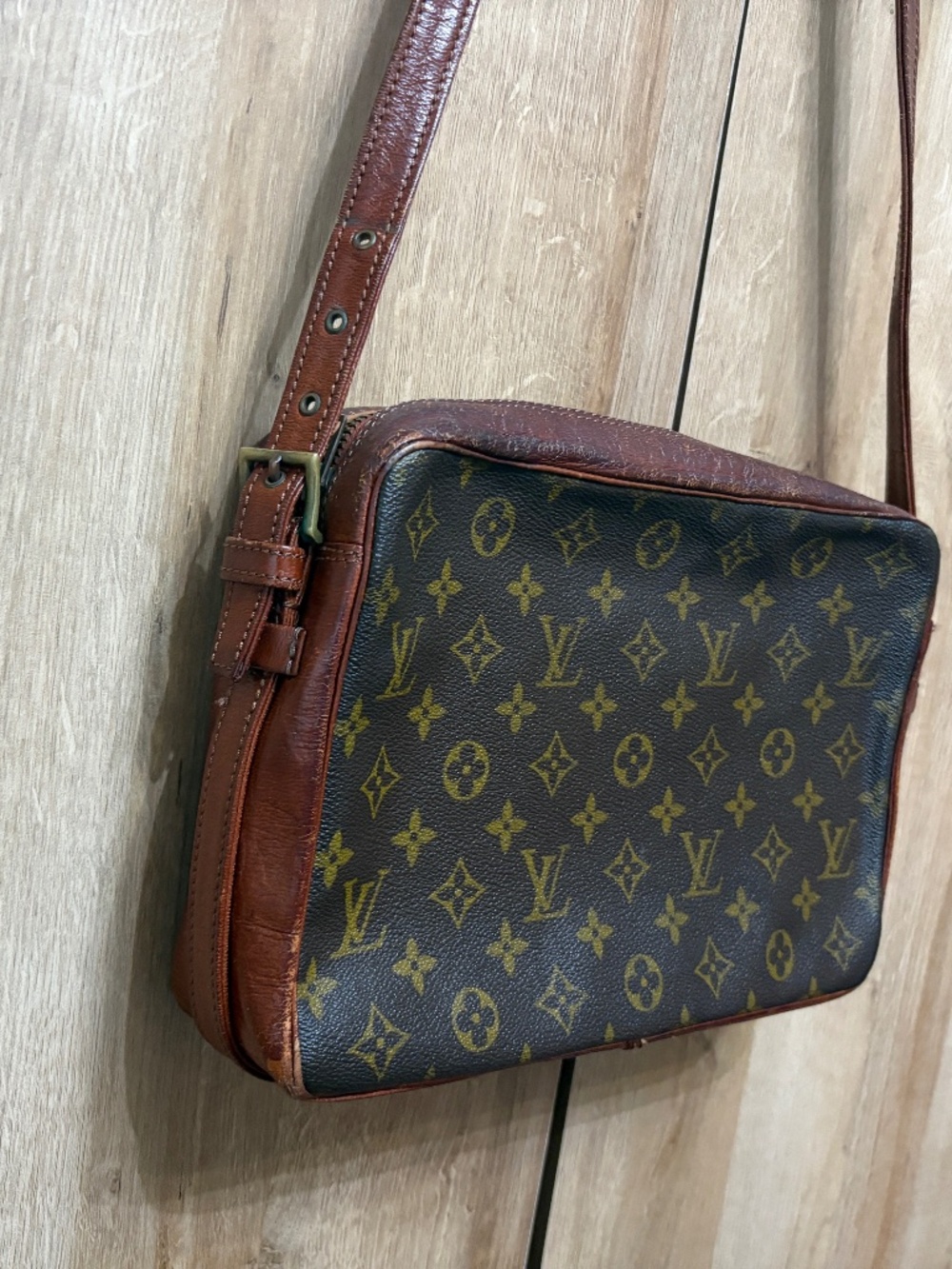 Vintage Louis Vuitton Monogram Sac Bandouliere Crossbody Shoulder Bag w Dust Bag - Picture 14 of 16